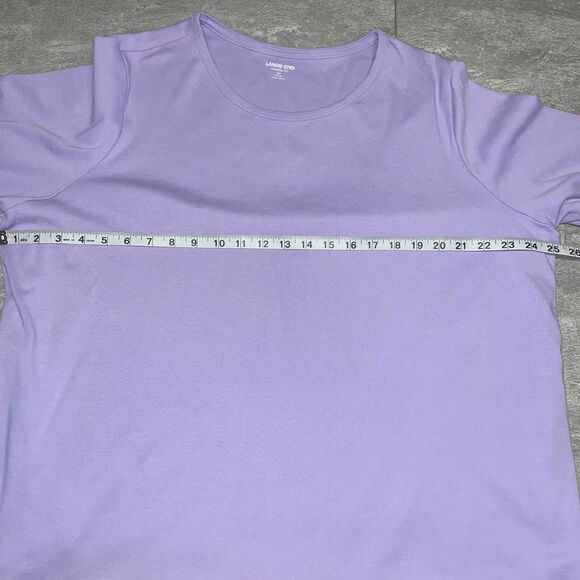 Lands End Shaped Fit 3X Cotton Long Sleeve Amethyst Purple Office Church Mature - Picture 2 of 9